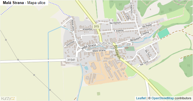Malá Strana - mapa ulice
