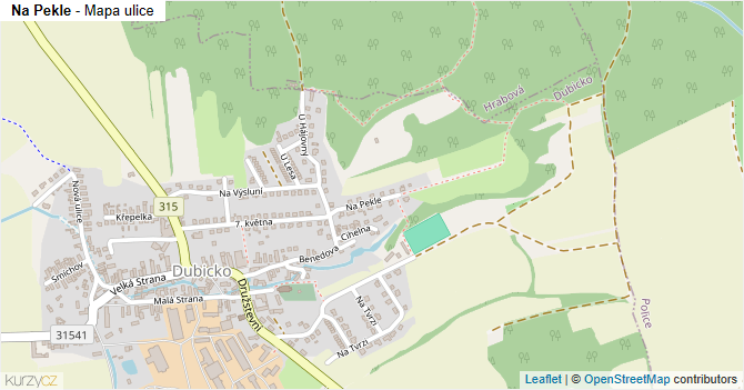Na Pekle - mapa ulice