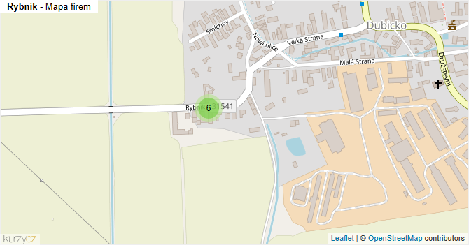 Rybník - mapa firem