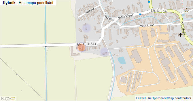 Rybník - mapa podnikání