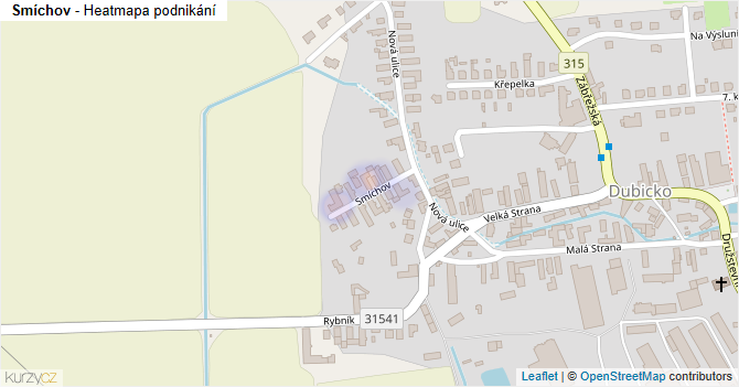 Smíchov - mapa podnikání