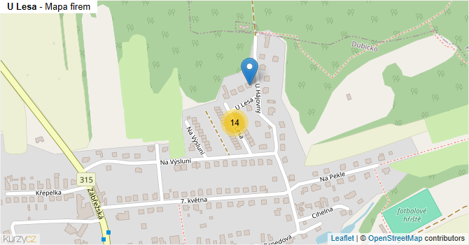 U Lesa - mapa firem