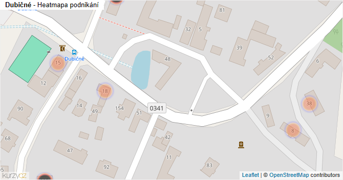 Dubičné - mapa podnikání