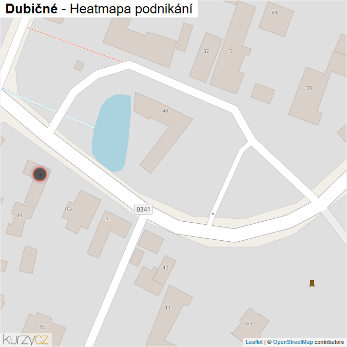 Mapa Dubičné - Firmy v obci.