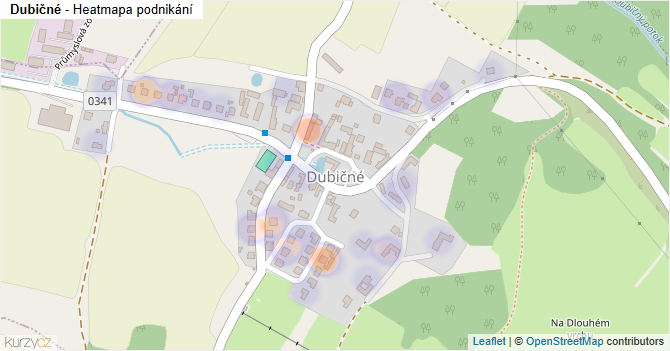 Dubičné - mapa podnikání