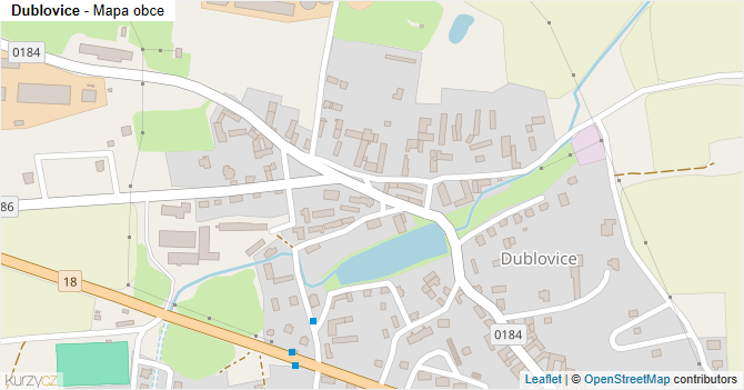Dublovice - mapa obce