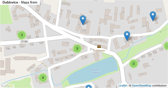 Dublovice - mapa firem
