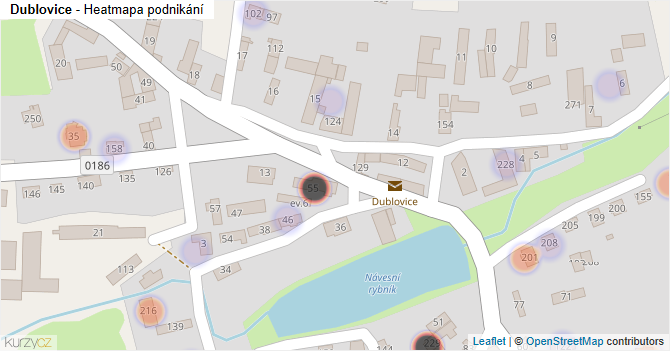 Dublovice - mapa podnikání