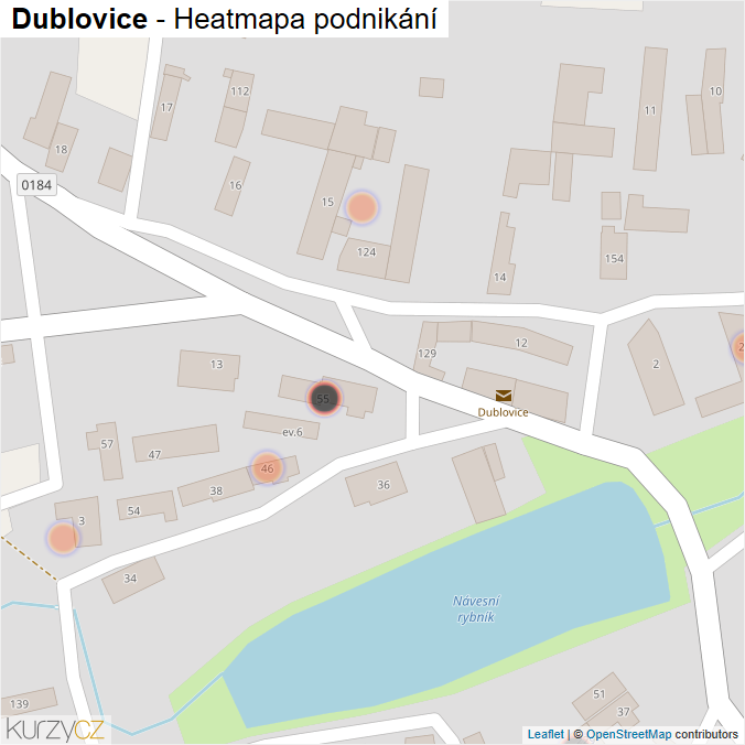 Mapa Dublovice - Firmy v obci.