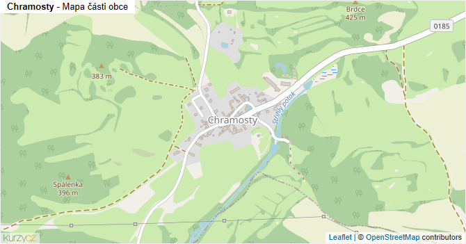 Chramosty - mapa části obce