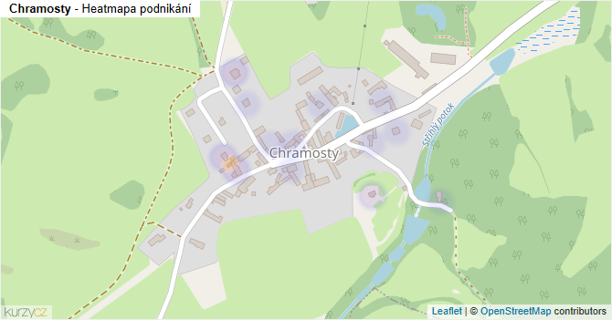 Chramosty - mapa podnikání