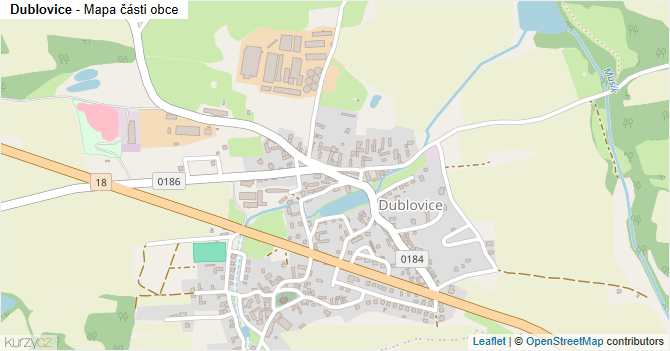 Dublovice - mapa části obce
