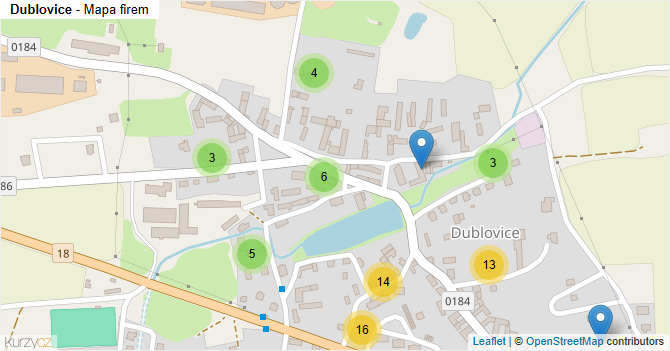 Dublovice - mapa firem