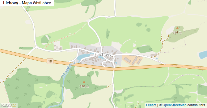 Líchovy - mapa části obce