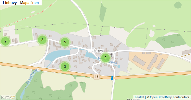 Líchovy - mapa firem