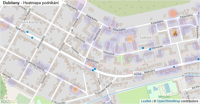 Dubňany - mapa podnikání