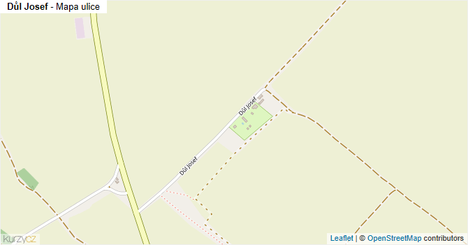 Důl Josef - mapa ulice