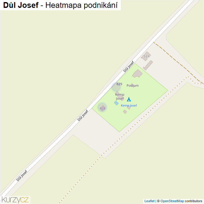 Mapa Důl Josef - Firmy v ulici.