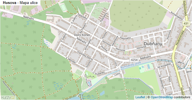 Husova - mapa ulice