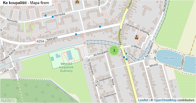 Ke koupališti - mapa firem