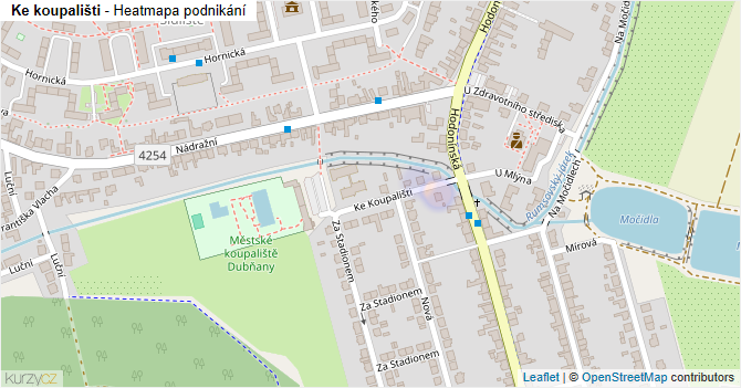 Ke koupališti - mapa podnikání