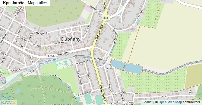 Kpt. Jaroše - mapa ulice