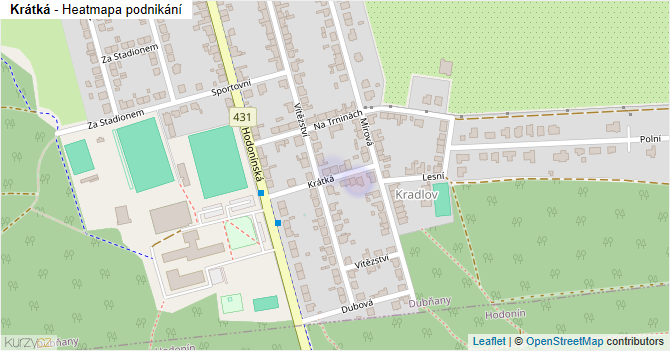 Krátká - mapa podnikání