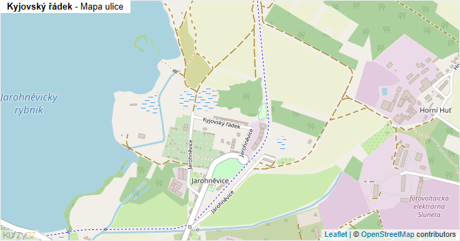 Kyjovský řádek - mapa ulice