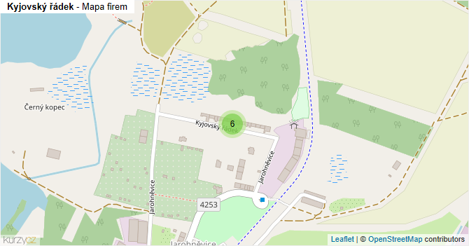 Kyjovský řádek - mapa firem