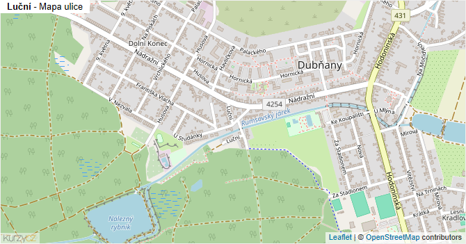 Luční - mapa ulice