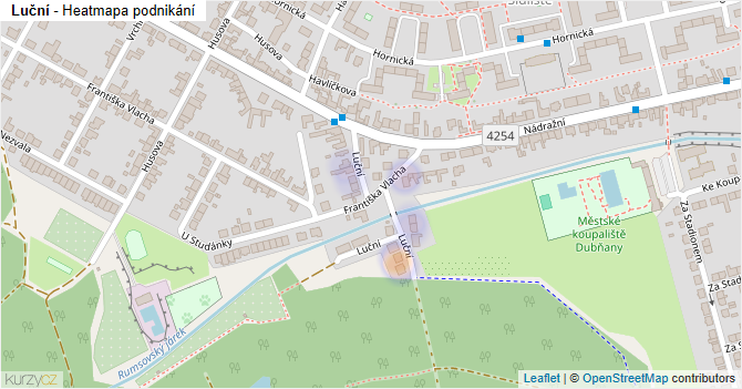 Luční - mapa podnikání