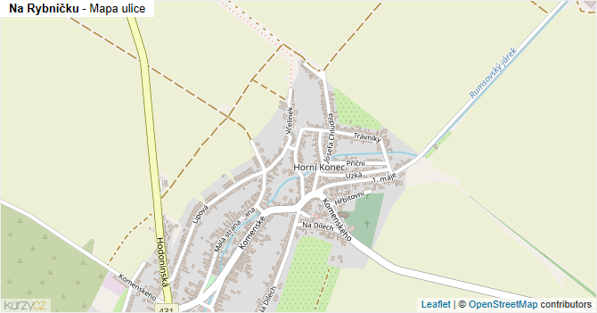 Na Rybníčku - mapa ulice