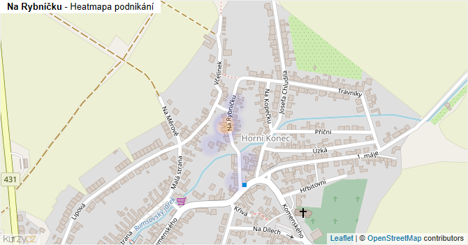 Na Rybníčku - mapa podnikání