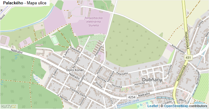 Palackého - mapa ulice