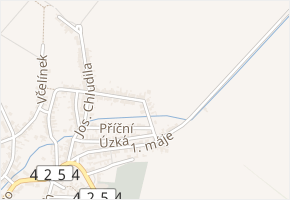 Trávníky v obci Dubňany - mapa ulice