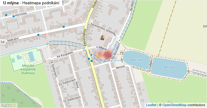 U mlýna - mapa podnikání