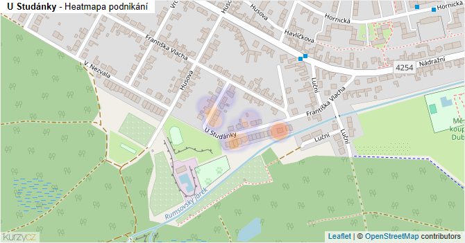 U Studánky - mapa podnikání