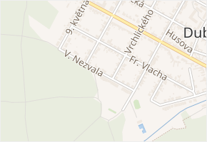 V. Nezvala v obci Dubňany - mapa ulice