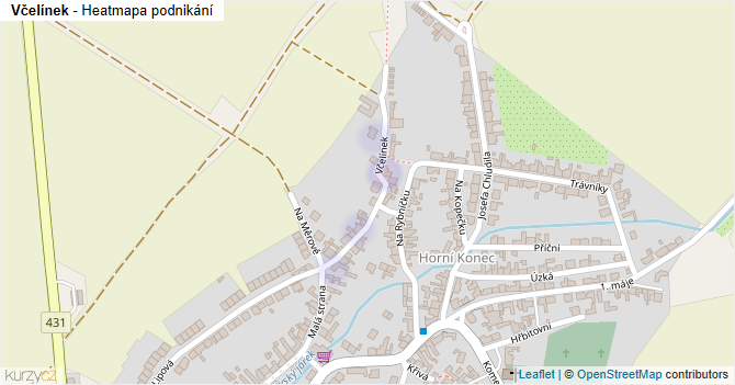 Včelínek - mapa podnikání