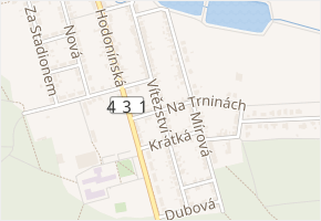 Vítězství v obci Dubňany - mapa ulice