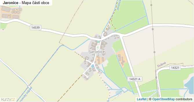Jaronice - mapa části obce