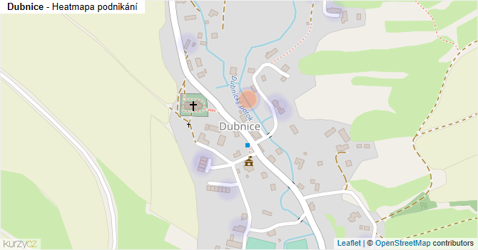 Dubnice - mapa podnikání