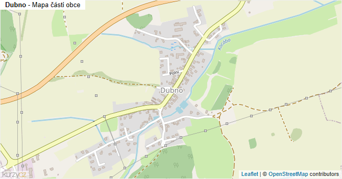 Dubno - mapa části obce