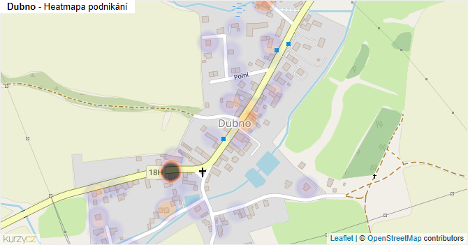 Dubno - mapa podnikání