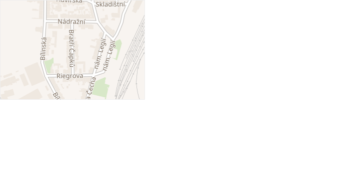 Bratří Čapků v obci Duchcov - mapa ulice