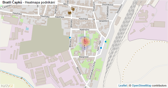 Bratří Čapků - mapa podnikání