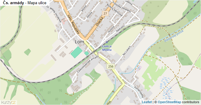 Čs. armády - mapa ulice