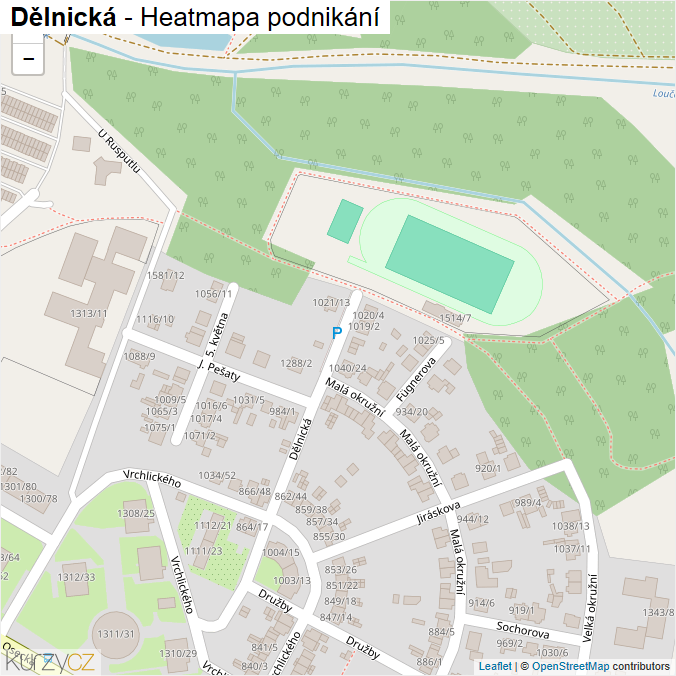 Mapa Dělnická - Firmy v ulici.