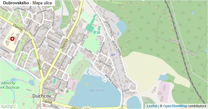 Dobrovského - mapa ulice