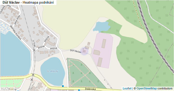 Důl Václav - mapa podnikání